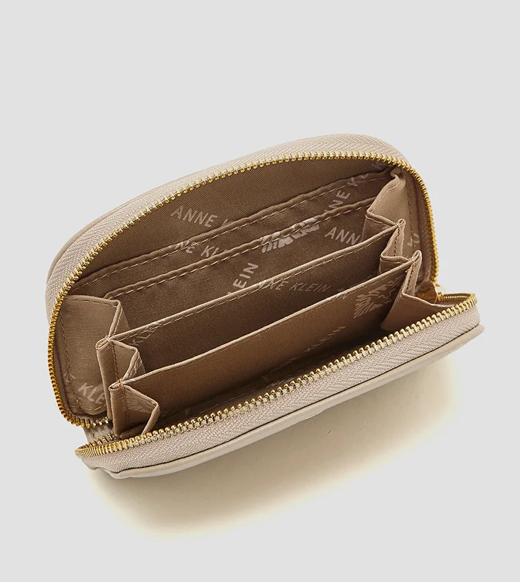 Anne Klein  Anne Klein Logo Detail Zip-around Card Holder for Women | Best Price UAE